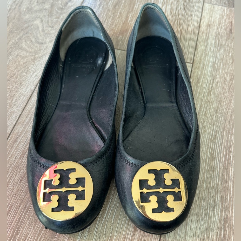 Tory burch ballet flat black- size 9